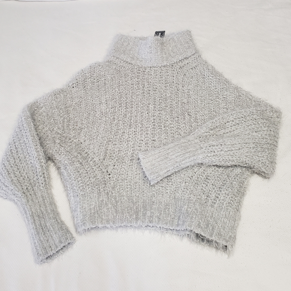Express gray crop sweater